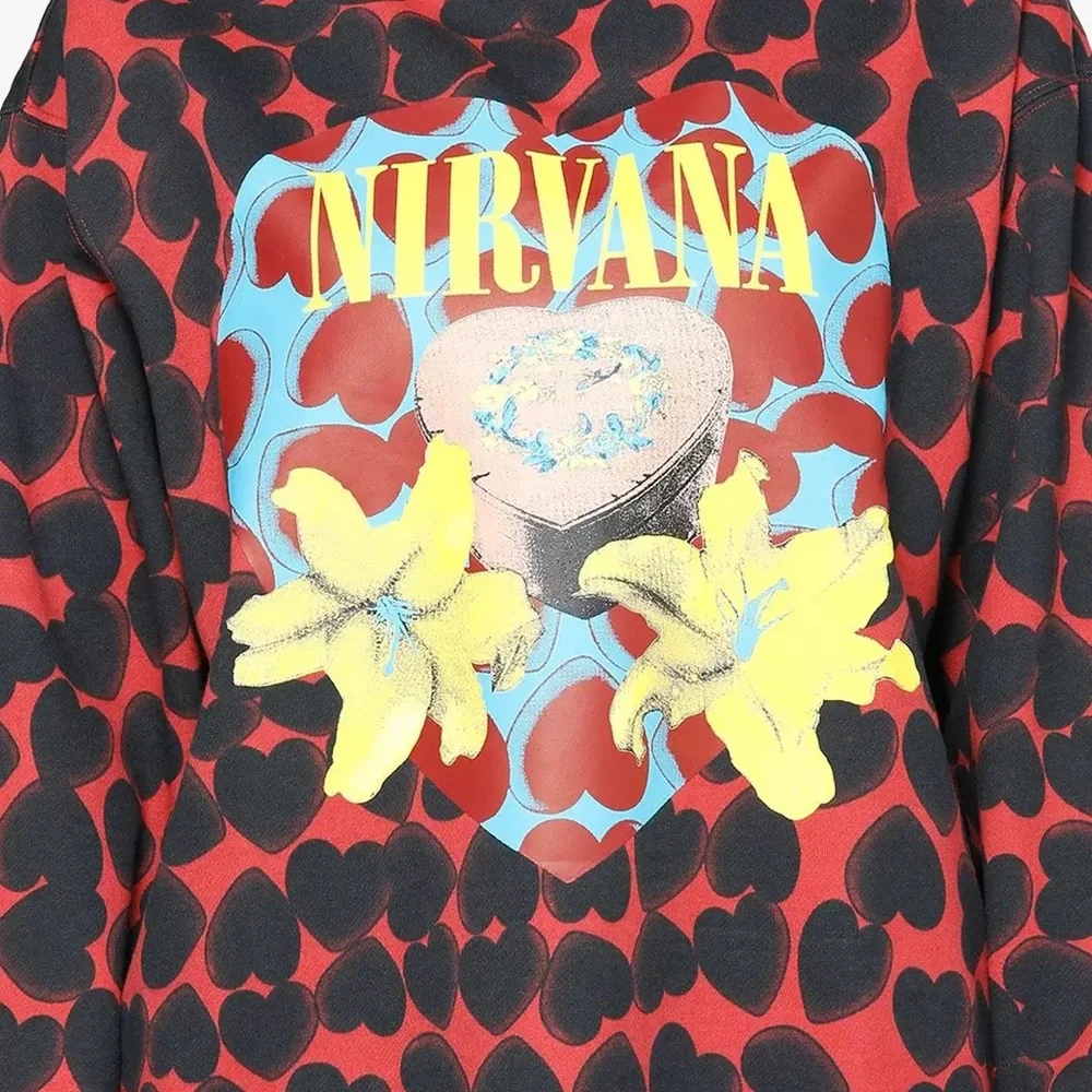 Nirvana Heart-Shaped Box Allover‎ Print Sweatshirt Hot Topic